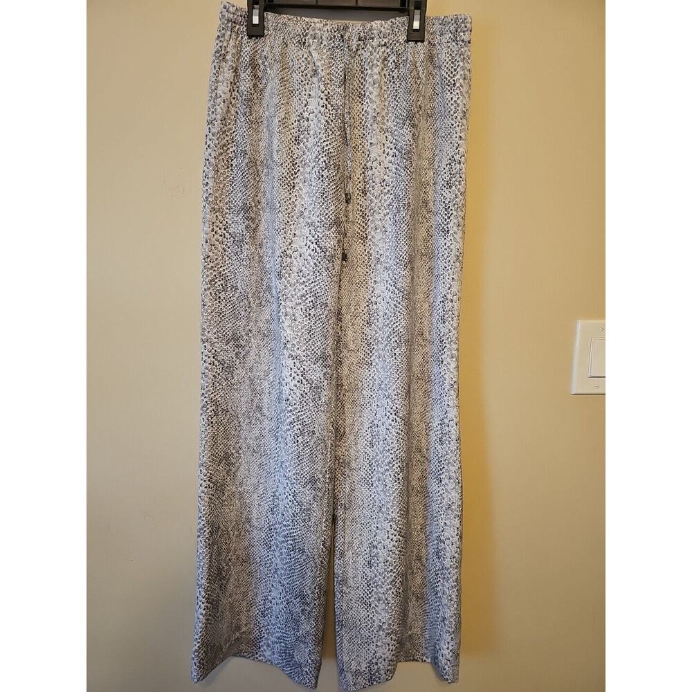 CALVIN KLEIN Snake Print Wide Leg‎ Lined Pants Size XS